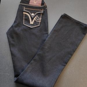 NEW PRVCY Low Rise Boot Cut Jeans  women's size 28 color dark Denim